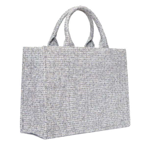 Tweed Tote Women's Bag Trendy Checkered Clash Color Vintage Design Single Shoulder Underarm Tote Bags - Image 3