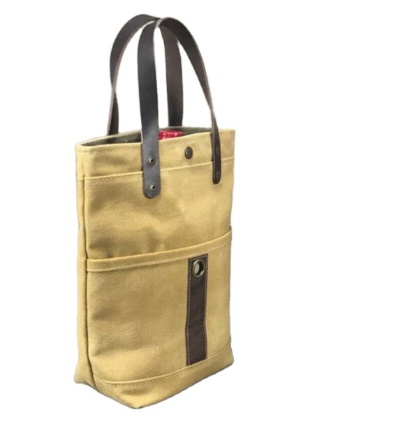 Eco Friendly Wine Bags Washed Canvas Wine Bottle Bag Bottle Canvas Gift Bag