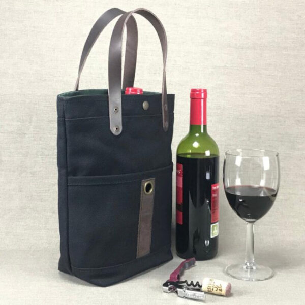 Eco Friendly Wine Bags Washed Canvas Wine Bottle Bag Bottle Canvas Gift Bag - 영상 3