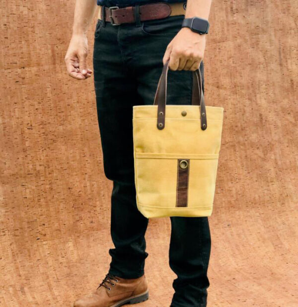 Eco Friendly Wine Bags Washed Canvas Wine Bottle Bag Bottle Canvas Gift Bag - 영상 4