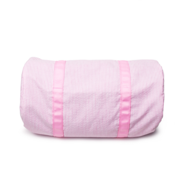 Seersucker Travel Duffle Bag Carry on Lightweight Overnight Barrel Bag Boys Girls Weekender Duffel Bag - 画像 4