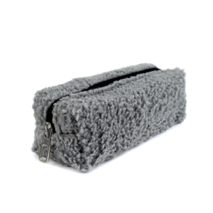 Custom Fashion Multicolor Teddy Toweling Soft Fabric Cosmetic Bags Makeup Teddy Toiletry Bag