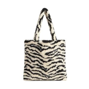 High-street Fabulous New Collection Teddy Cloth Handbags Soft and Comfortable Winter Shopping Bag