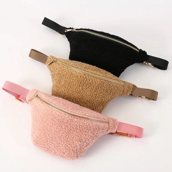 Trendy Furry Fanny Pack Ladies Waist Bag - Image 5