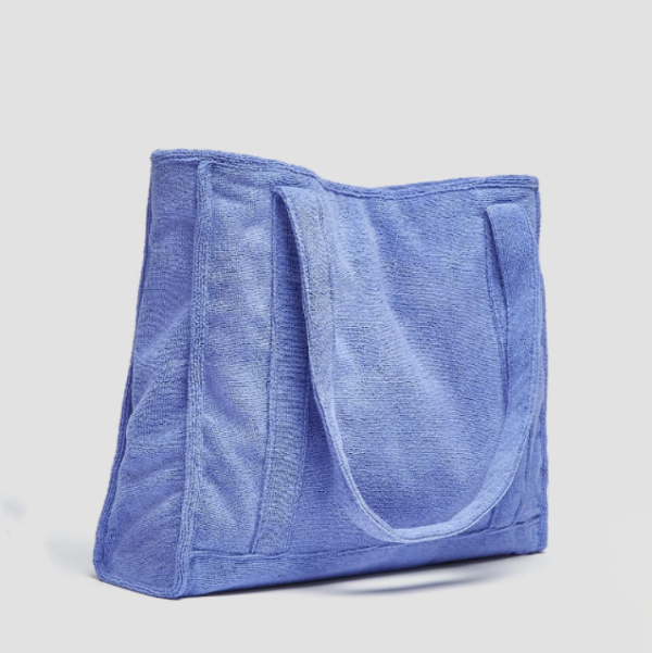 New Fashion Terry Cloth Big Capacity Shopping Trendy Towel Fabric Bags - 영상 6