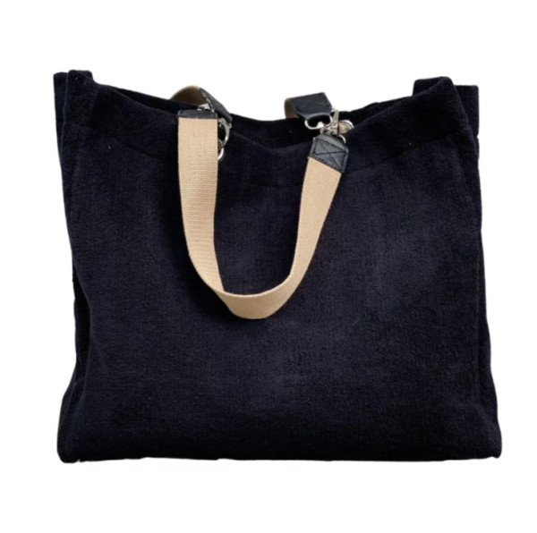 Large Eco Personalized Soft Premium Tote Cotton Terry Cloth Beach Bag Customized Beach Tote Swim Tote Bag - Image 3