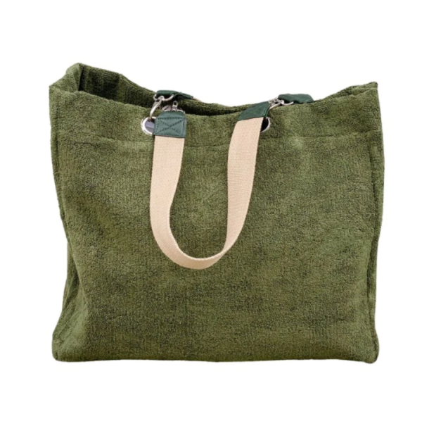 Large Eco Personalized Soft Premium Tote Cotton Terry Cloth Beach Bag Customized Beach Tote Swim Tote Bag - Image 4