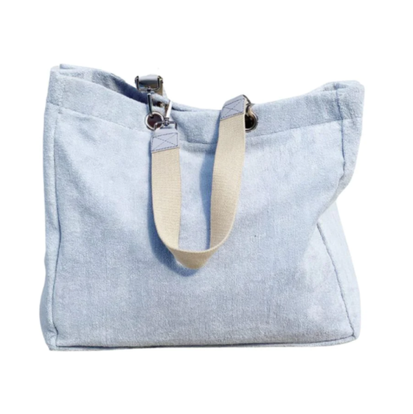 Large Eco Personalized Soft Premium Tote Cotton Terry Cloth Beach Bag Customized Beach Tote Swim Tote Bag - Image 5