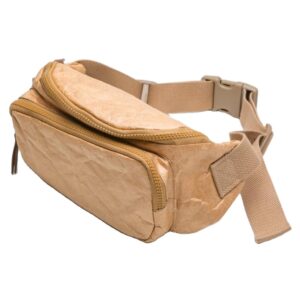 Kraft Paper Zipper Shoulder Bag Tyvek Crossbody Bag Retro Waterproof Fashion Messenger Bag