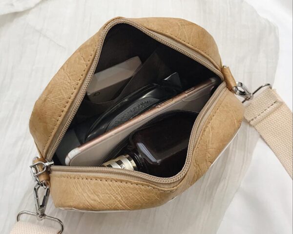 Kraft Paper Zipper Shoulder Bag Tyvek Crossbody Bag Retro Waterproof Fashion Messenger Bag - Bild 3