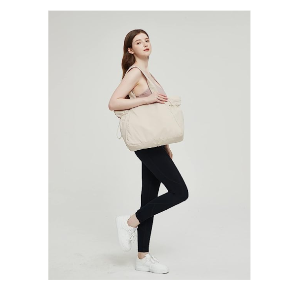 Nylon Foldable Tote Bag With Zipper Waterproof Large Shoulder Bag Top Handle Custom - Bild 6