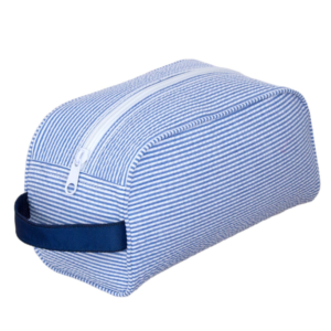 Fashionable Women's Seersucker Makeup Pouch Bridesmaids Gifts Custom Cosmetic Bag