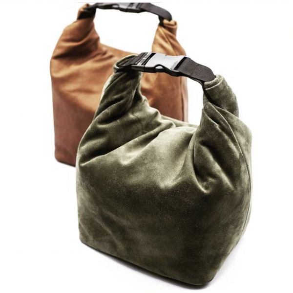 Waterproof Thermal Insulation Stylish Eco Organic Cotton Heavy Waxed Canvas Lunch Bag Webbing Handle - 画像 2