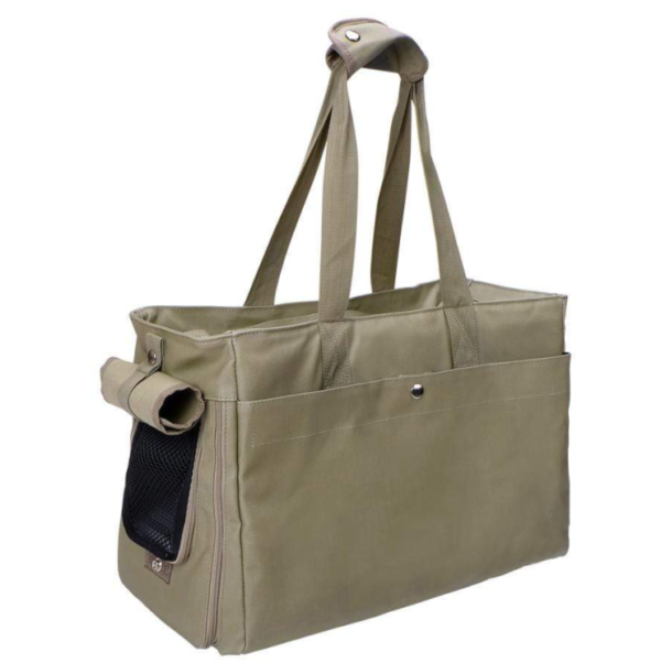 Dog Travel Carrier Breathable Mesh Soft Cushion with Multiple Pockets Convenient Picnic Outdoor Tote