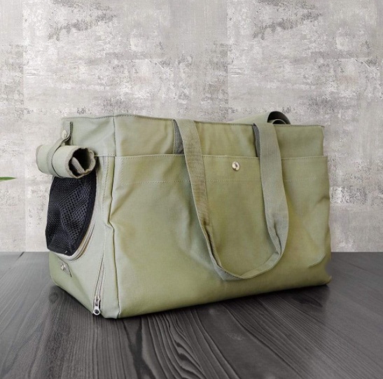 Dog Travel Carrier Breathable Mesh Soft Cushion with Multiple Pockets Convenient Picnic Outdoor Tote - Imagem 6