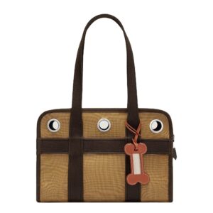 Soft-Sided Pet Carrier Tote Bag Small Dog Cat Carrier Purse with Adjustable Safety Tether for Outdoor