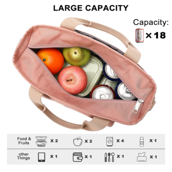 Lunch Box Leakproof Cooler Tote Portable Freezable Kids Adult Lunch Bag - Image 4