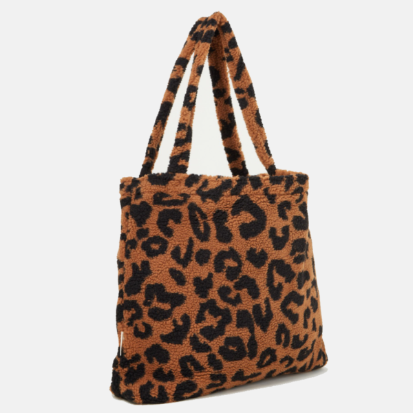 Leopard Print Women Furry Purse Large Cute Plush Bag Ladies Faux Fur Bag for Autumn and Winter - Bild 3