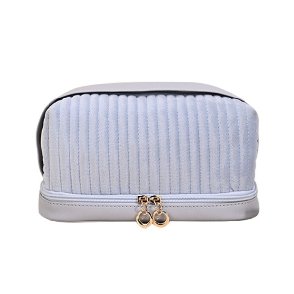 Terry Makeup Bag Fluffy Fuzzy Cosmetic Pouch Small Cute Soft Large Capacity Pillow Bag - Image 2