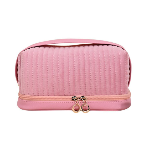 Terry Makeup Bag Fluffy Fuzzy Cosmetic Pouch Small Cute Soft Large Capacity Pillow Bag - Image 3