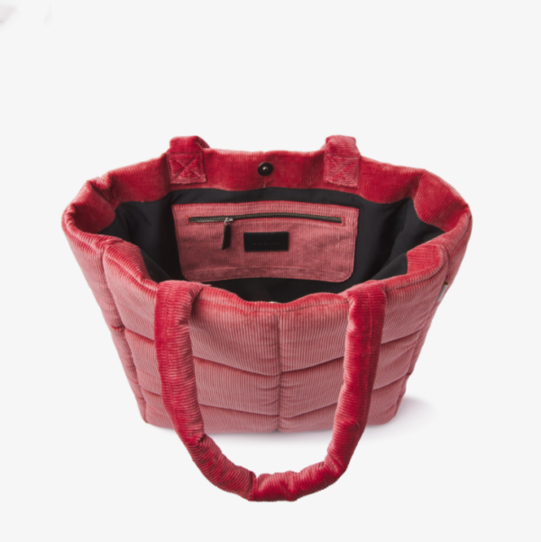 Custom Fashion Soft Corduroy Puffy Quilted Tote Handbag Fashion Puffer Quilted Tote Bag - 画像 4