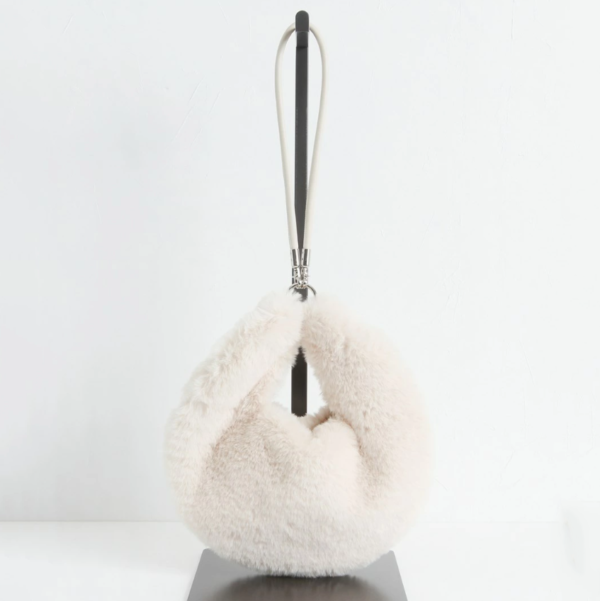 New Fashion Winter Furry Handbag Flecce Handbag Plush Soft Small Fleece Fur Sherpa Tote Bag - 画像 3
