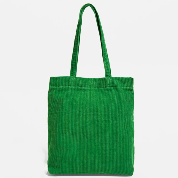 Large Shopper Corduroy Totes Shoulder Bags With Custom Embroidery Logo Shoulder Zipper Corduroy Tote - Image 6