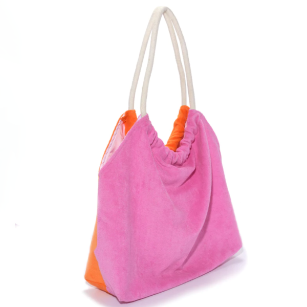 Women New Fashion Terry ClothShopping Bags Reusable Foldable Tote Bag - 画像 2