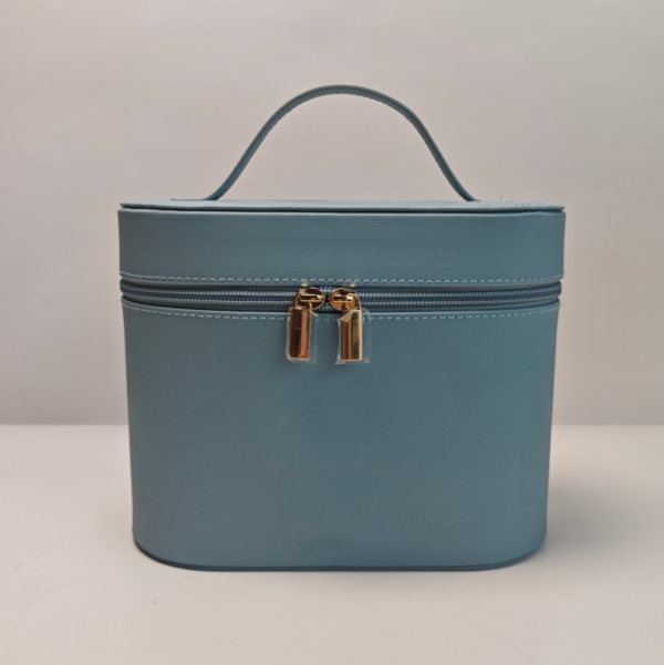 Leather Makeup Bag Cosmetic Organizer Case Waterproof Travel Toiletry Bag - Image 3