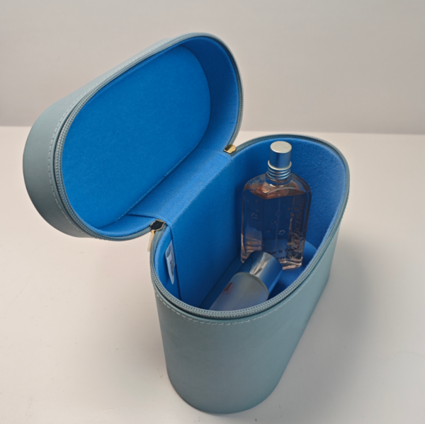 Leather Makeup Bag Cosmetic Organizer Case Waterproof Travel Toiletry Bag - Image 4
