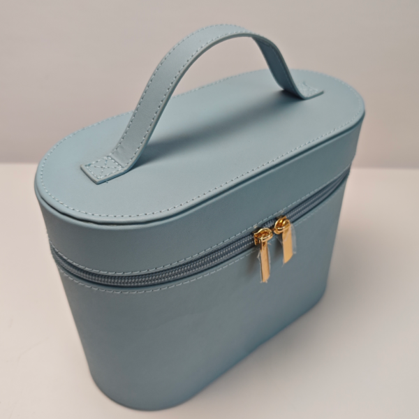 Leather Makeup Bag Cosmetic Organizer Case Waterproof Travel Toiletry Bag - Image 5