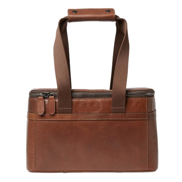 Waterproof Leather Picnic Cooler Tote Bag Aluminium Foil Thermal Ice Insulated Leather Lunch Bag - Bild 2