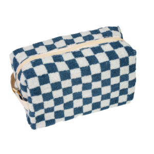 Chequer Terry Cloth Makeup Bag and Brush Storage Bag
