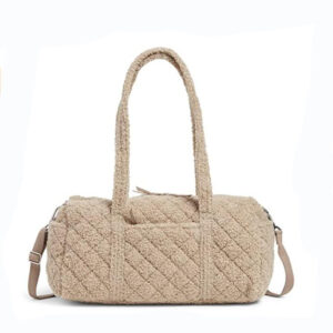 Woman Comfortable and Soft Teddy Duffle Bag Fleece Sherpa Luxury Duffle Bag