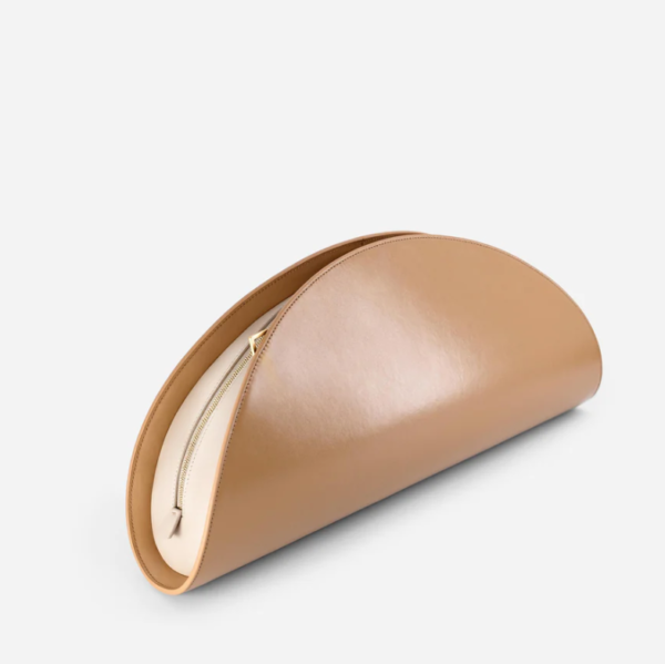 Fashion Half Moon Clutch with 2 Removable Straps and Zipper Closure Crossbody Bags - Image 2