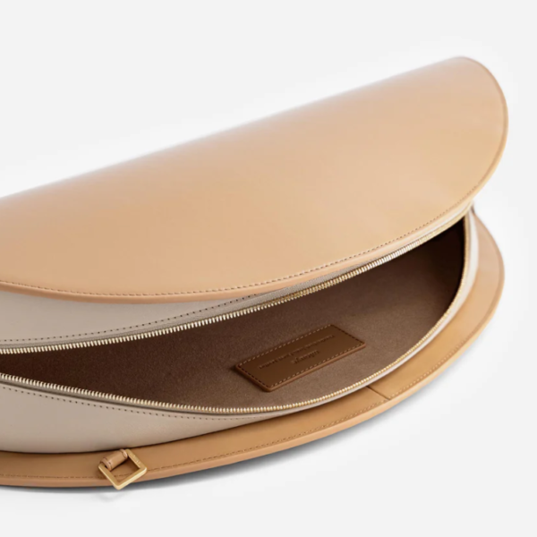 Fashion Half Moon Clutch with 2 Removable Straps and Zipper Closure Crossbody Bags - Image 4