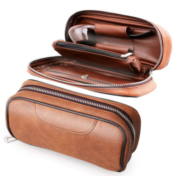 PU Leather Multi-function Tobacco Pipe Bag, Soft and Delicate