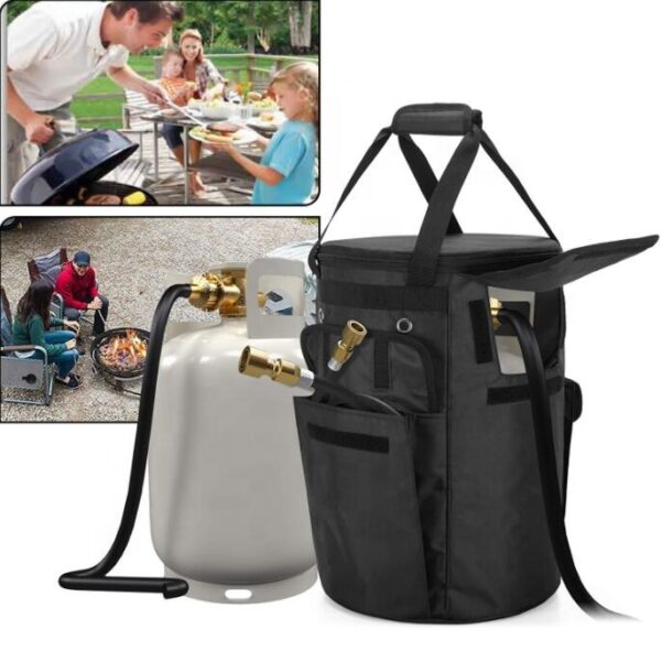 Factory Custom Outdoor Propane Tank Cover 20lb Propane Gas Tank Bag with Side Flip Flap Bag - Image 6