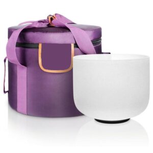OEM 8-12 Inch Purple Decorative Canvas Thickened Sponge Liner Crystal Bowl Music Bowl Storage Bag