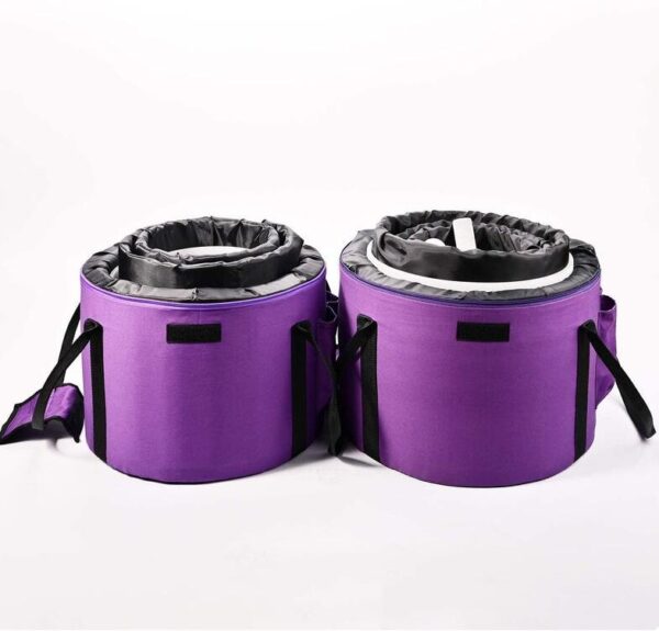 OEM 8-12 Inch Purple Decorative Canvas Thickened Sponge Liner Crystal Bowl Music Bowl Storage Bag - Image 3