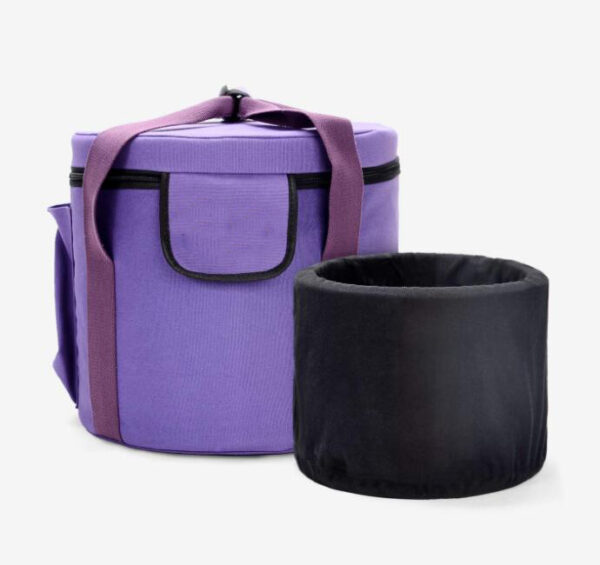OEM 8-12 Inch Purple Decorative Canvas Thickened Sponge Liner Crystal Bowl Music Bowl Storage Bag - Image 5