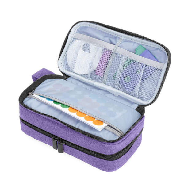 Womens 12 Bottles Essential Oil Carrying Case Holder Travel Portable Nail Polish Storage Bag - Image 2