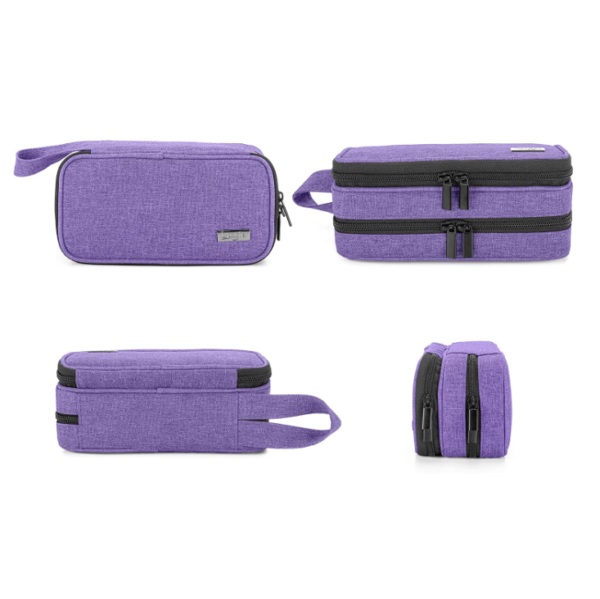 Womens 12 Bottles Essential Oil Carrying Case Holder Travel Portable Nail Polish Storage Bag - Image 3