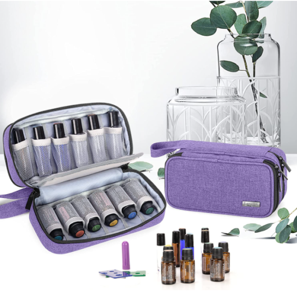 Womens 12 Bottles Essential Oil Carrying Case Holder Travel Portable Nail Polish Storage Bag - Image 6