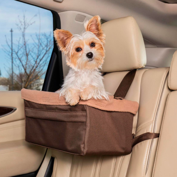 Custom Winter Teddy Dog Booster Seats for Cars Portable Dog Car Seat Travel Carrier - Image 6