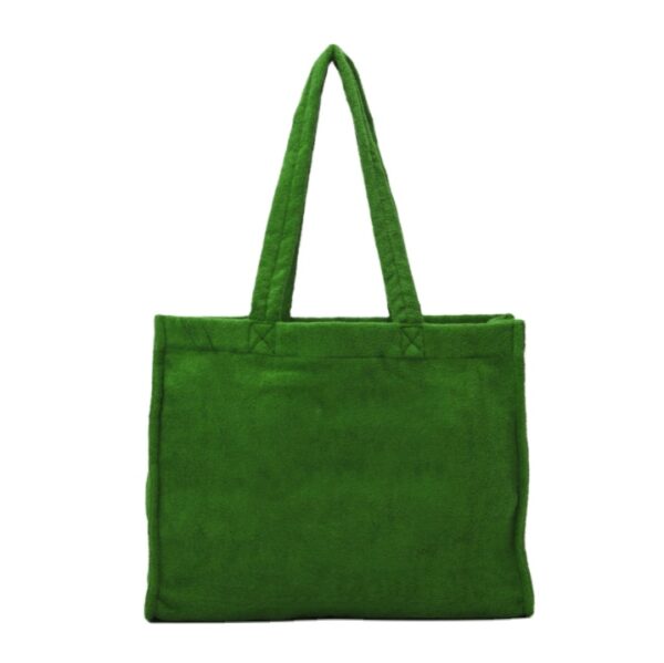 Soft and Comfortable Terry Cloth Tote Bag Duffle Bag Toweling Cloth Beach Bag - Image 2