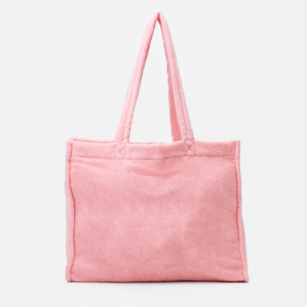 Soft and Comfortable Terry Cloth Tote Bag Duffle Bag Toweling Cloth Beach Bag - Image 4