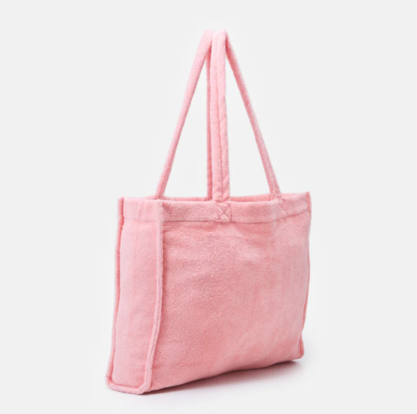 Soft and Comfortable Terry Cloth Tote Bag Duffle Bag Toweling Cloth Beach Bag - Image 5