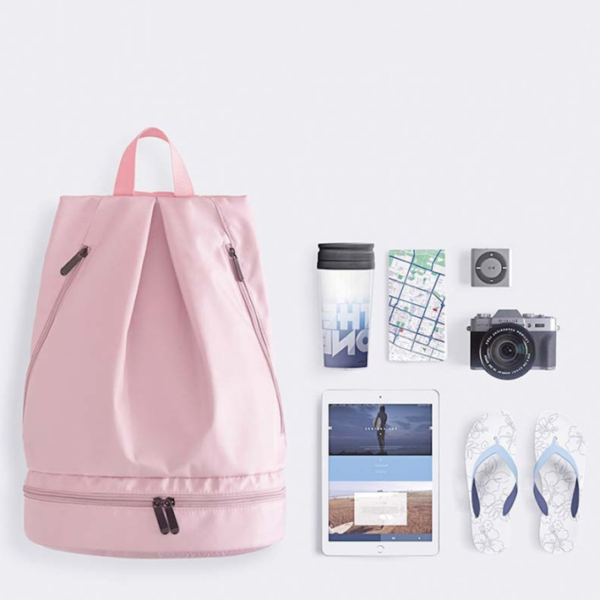 Gym Bag Portable Foldable Travel Lightweight Waterproof Oxford Fabric Duffel Bag - Image 3