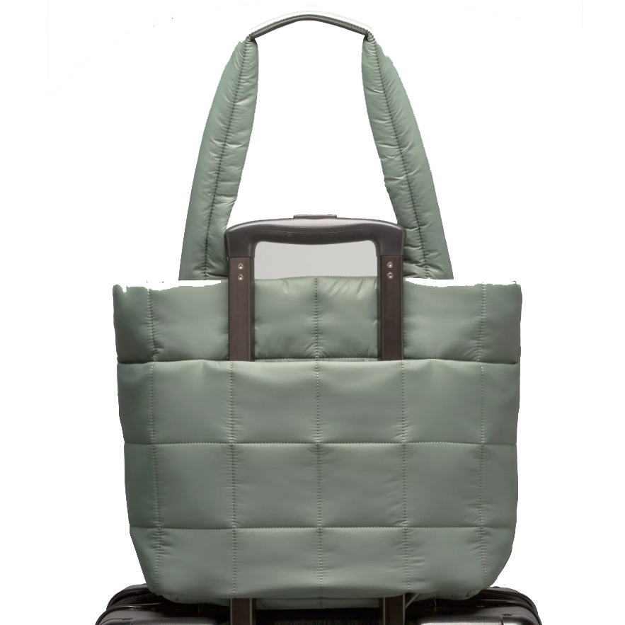 Women Puffer Tote Bag Top Handle Lightweight Handmade Waterproof Nylon Puffy Shoulder Bag - Image 2